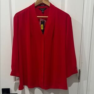 Investments Bright Red‎ Women's Blouse, Size XL Petite